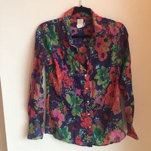 Floral J. Crew "The Perfect Shirt"